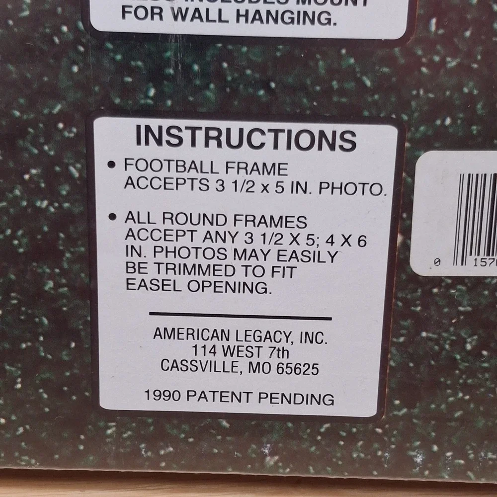 Vintage American Legacy Inc MVP Football Picture Frame 3.5x5 in Picture Memories